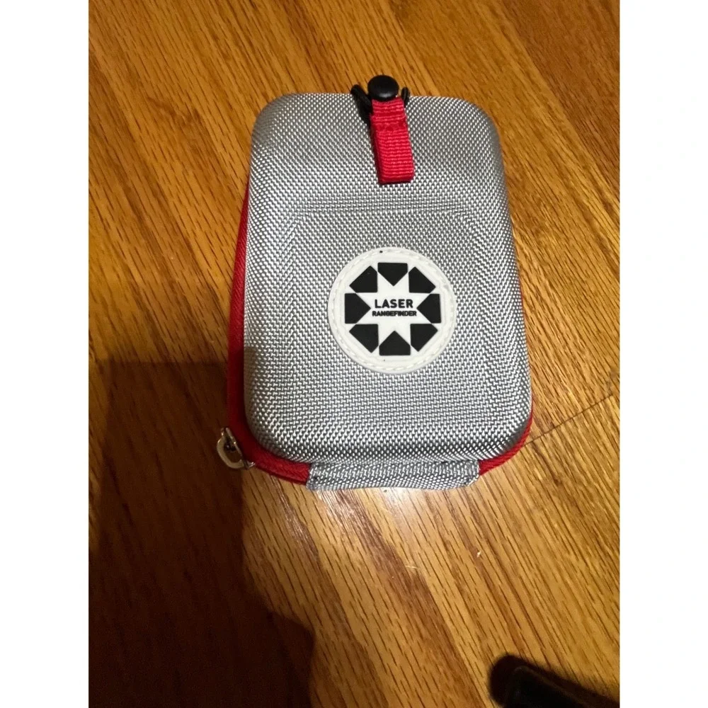 Laser Rangefinder Case Red Zipper Gray Pouch Holder New No Box